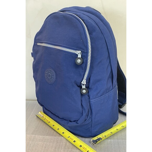 Kipling Challenger Backpack Navy Blue Nylon Travel Bag BP3761-431 EUC - Picture 4 of 14